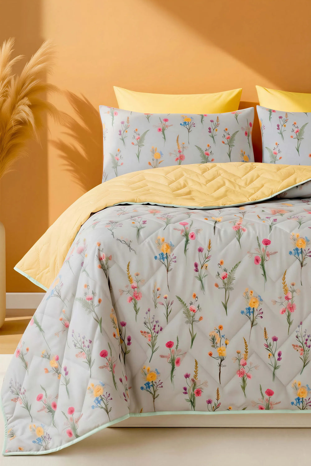 Couette Bombée En Polycoton Bougainvillier - 200x200 cm - Tropik Home
