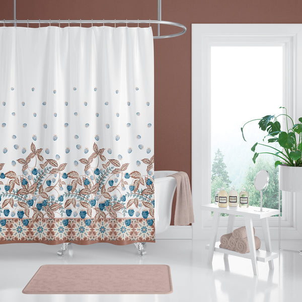 Rideau De Douche Imperméable Mûre - 180x200 cm