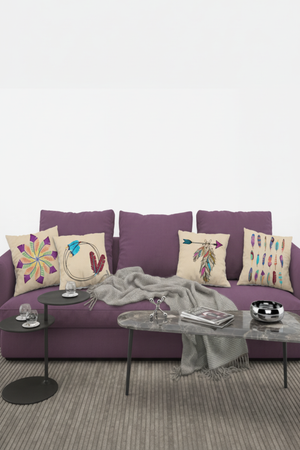 Lot De 4 Housses De Coussin Attrape-Rêves - 40x40 cm