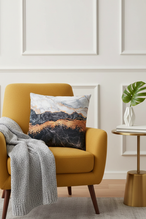 Lot De 4 Housses De Coussin Imprimées Chic Marbré - 43x43 cm