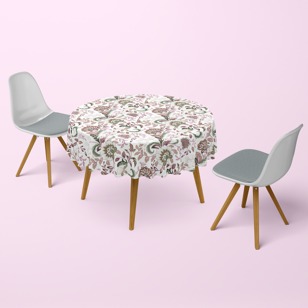Nappe Ronde Imprimée Bruyère