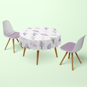 Nappe Ronde Imprimée Lavande
