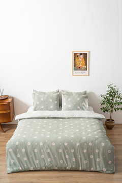Ensemble de housse de couette d’une place minimal yeşil
