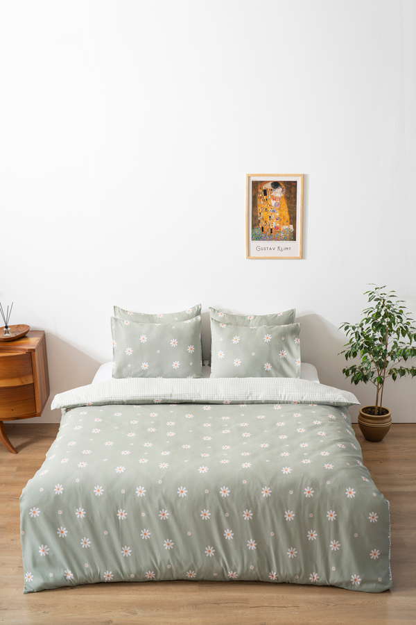 Ensemble de housse de couette d’une place minimal yeşil