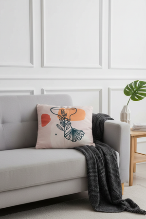 Lot De 4 Housses De Coussin Feuilles De Printemps - 43x43 cm
