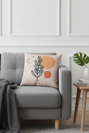 Lot De 4 Housses De Coussin Feuilles De Printemps - 43x43 cm