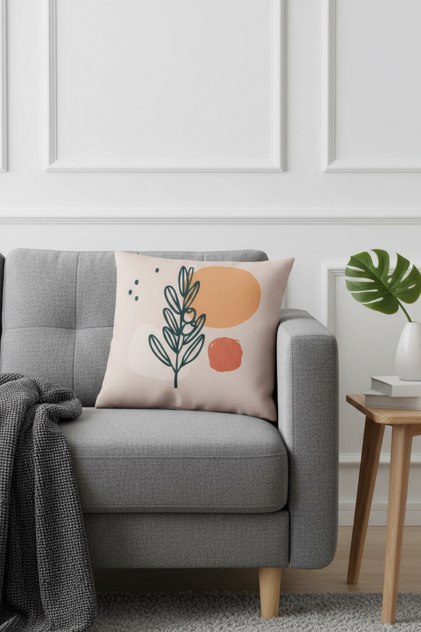 Lot De 4 Housses De Coussin Feuilles De Printemps - 43x43 cm