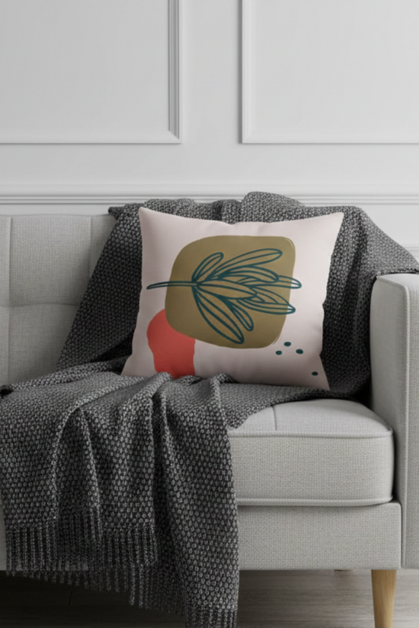 Lot De 4 Housses De Coussin Feuilles De Printemps - 43x43 cm