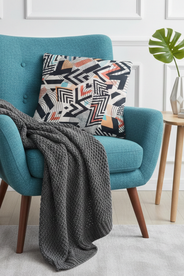 Lot De 4 Housses De Coussin Imprimées Tropical - 43x43 cm