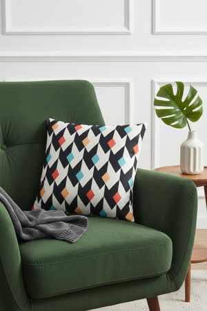 Lot De 4 Housses De Coussin Imprimées Tropical - 43x43 cm