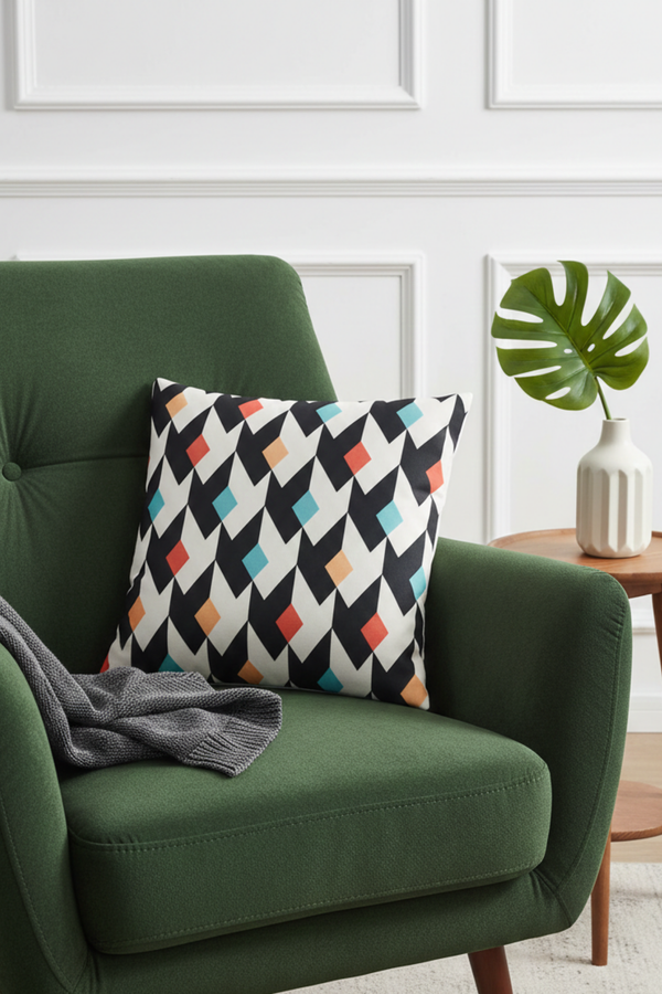 Lot De 4 Housses De Coussin Imprimées Tropical - 43x43 cm