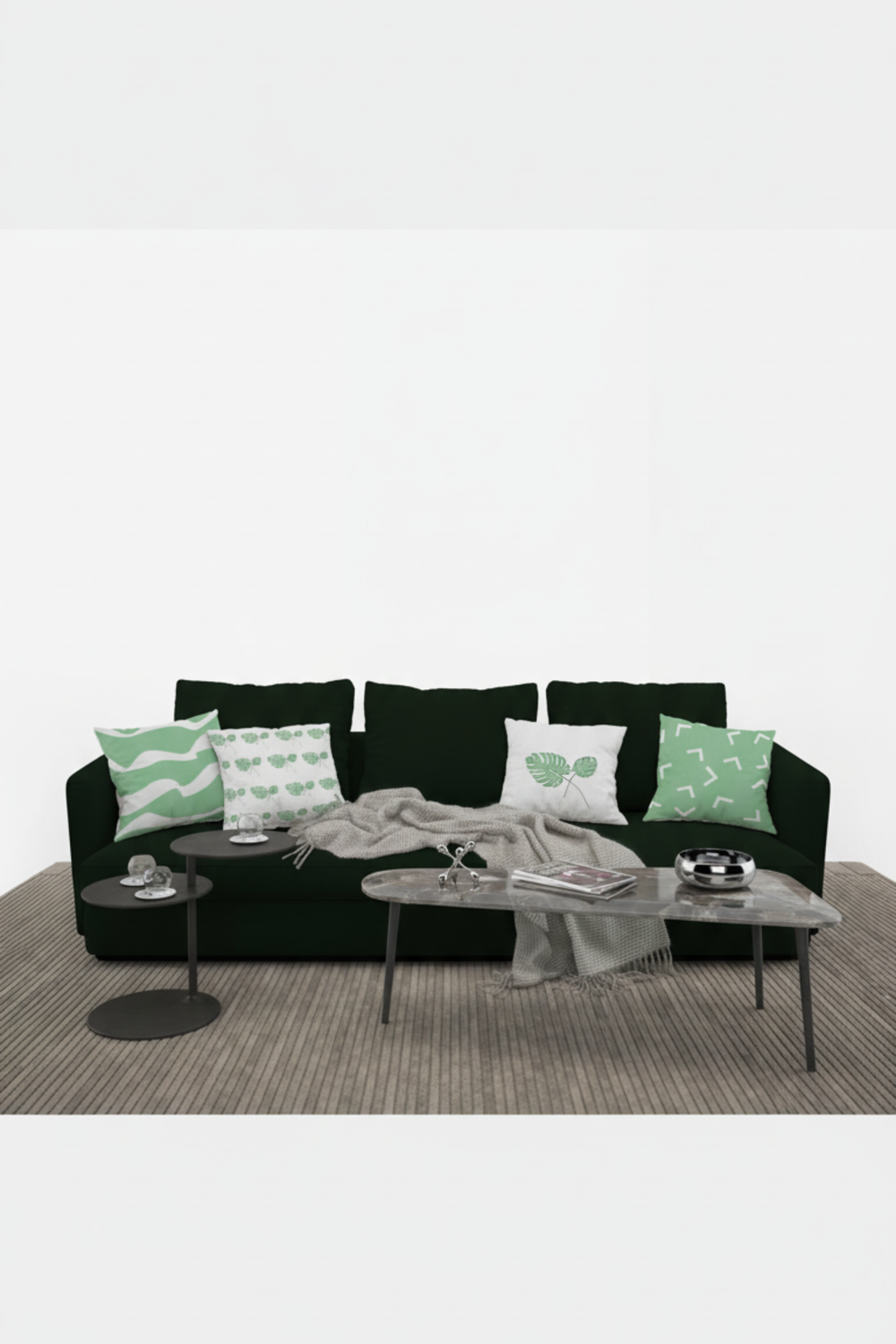 Lot de 4 housses de coussin imprimées, motif feuilles colorées, 40×40 cm