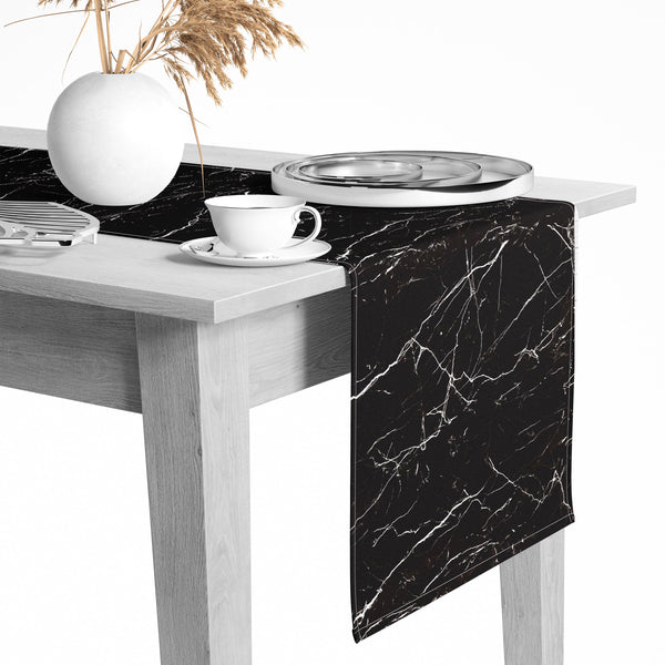 Chemin De Table Imprimé Marbre - 45x150 cm