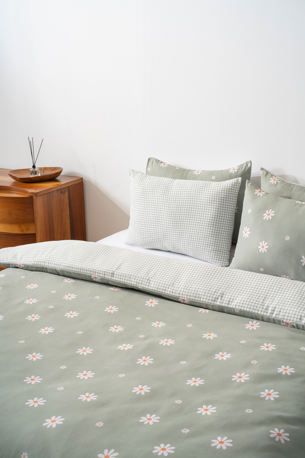 Ensemble de housse de couette d’une place minimal yeşil