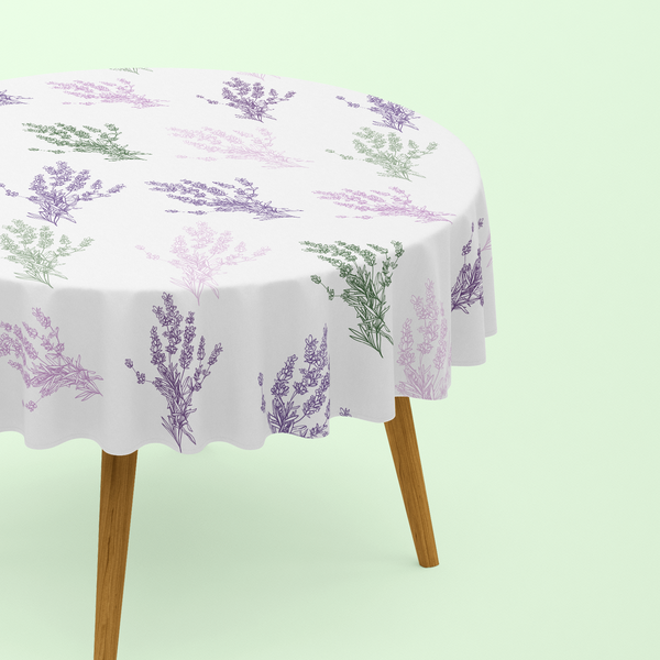 Nappe Ronde Imprimée Lavande
