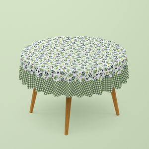 Nappe Ronde Imprimée Olive - 150 cm
