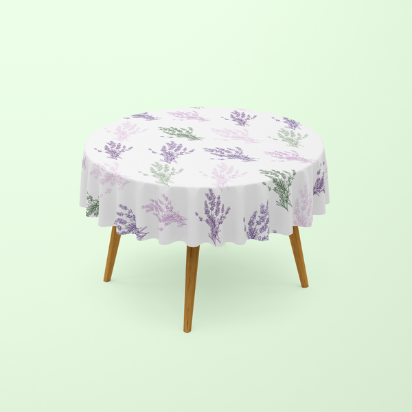 Nappe Ronde Imprimée Lavande