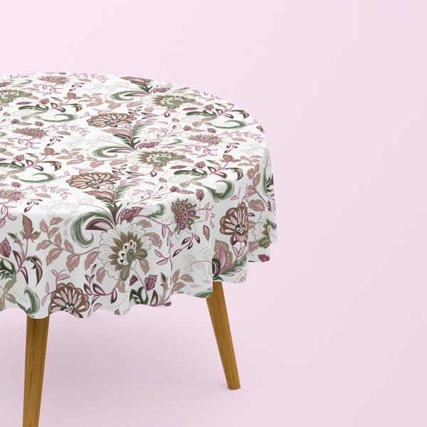 Nappe Ronde Imprimée Bruyère