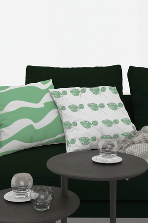 Lot de 4 housses de coussin imprimées, motif feuilles colorées, 40×40 cm