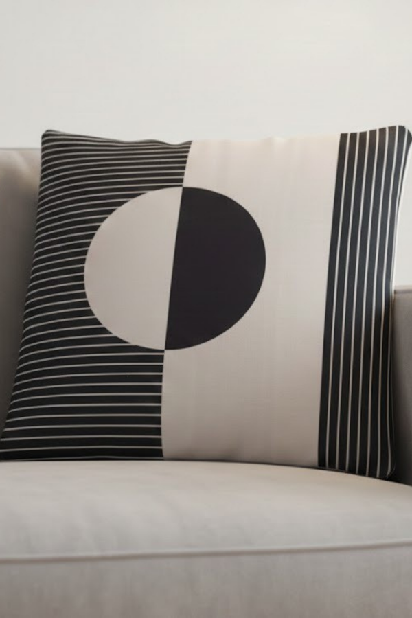 Lot De 4 Housses De Coussin Imprimées Géométrique - 43x43 cm