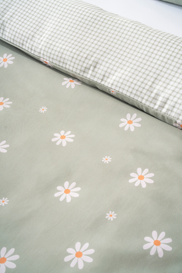 Ensemble de housse de couette d’une place minimal yeşil