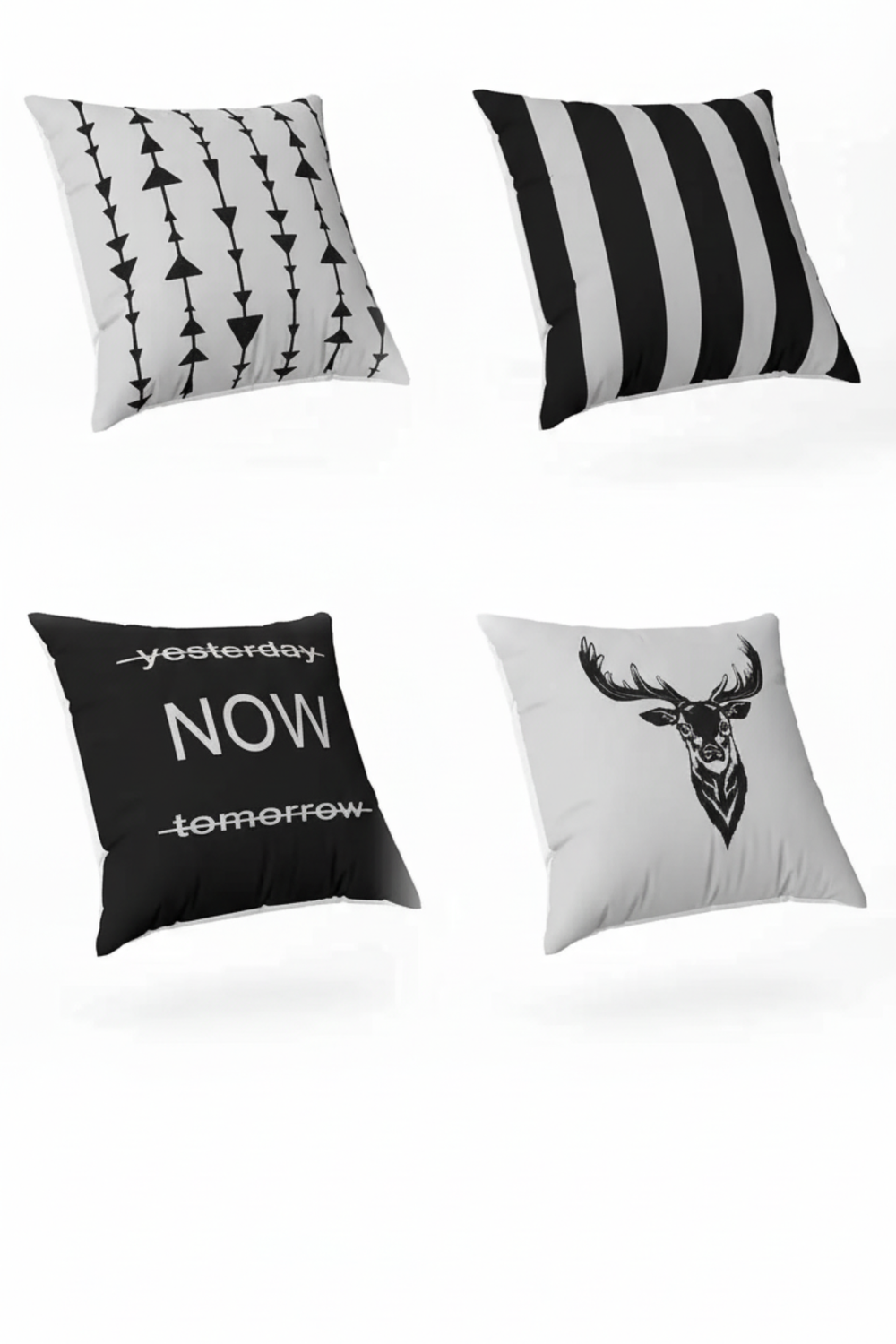 Lot De 4 Housses De Coussin Cerf - 40x40 cm