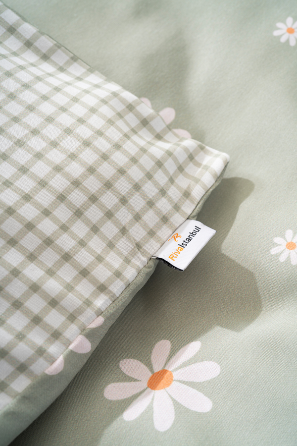 Ensemble de housse de couette d’une place minimal yeşil