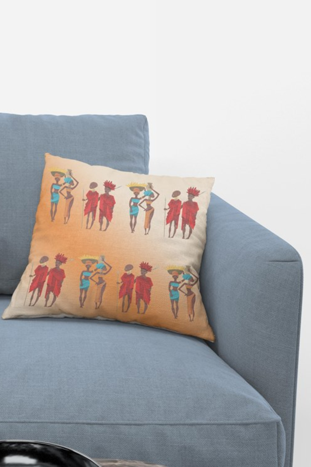 Lot De 4 Housses De Coussin Africain - 40x40 cm