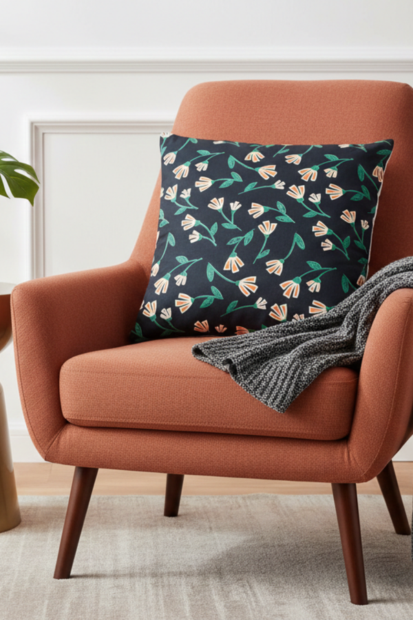 Lot De 4 Housses De Coussin Imprimées Exotique - 43x43 cm