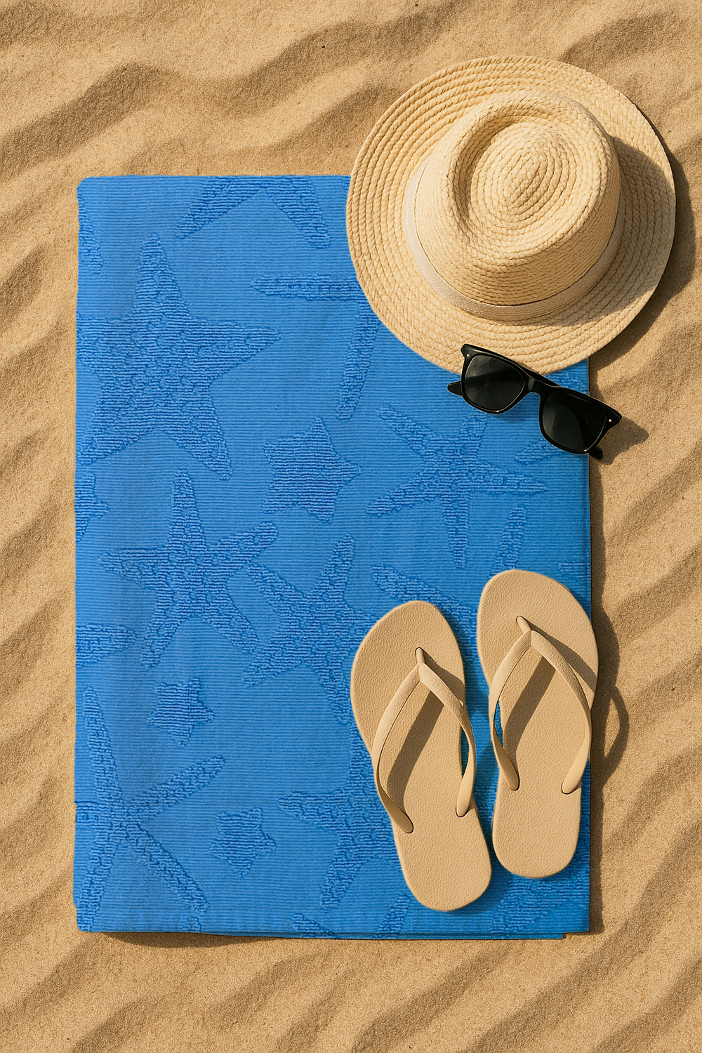 Serviette De Bain Bleue - 70x150 cm