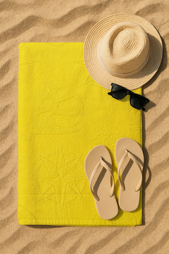 Serviette De Bain Jaune - 70x150 cm