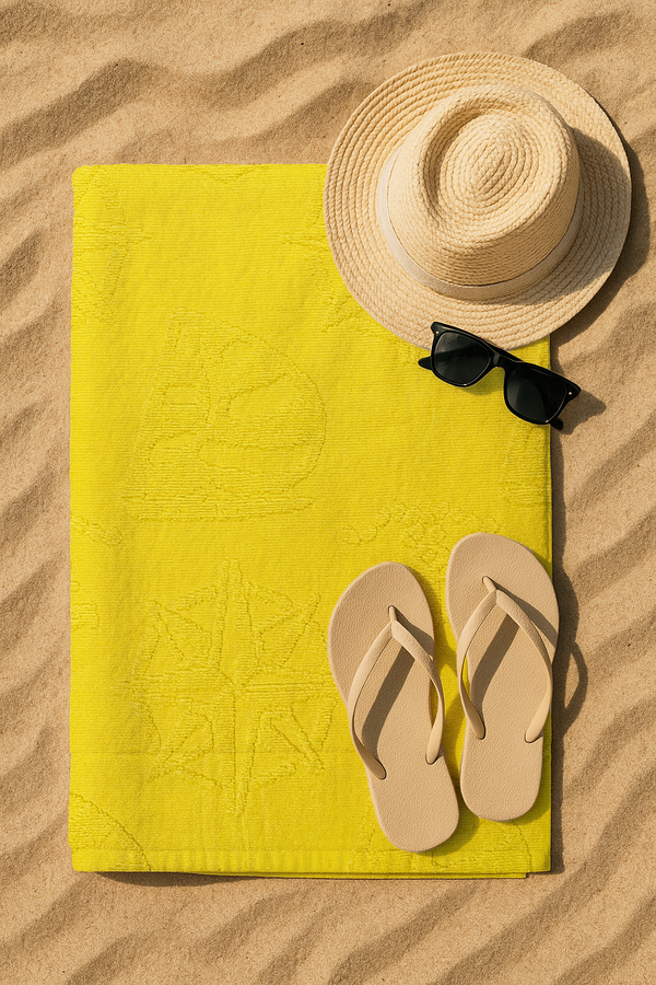 Serviette De Bain Jaune - 70x150 cm
