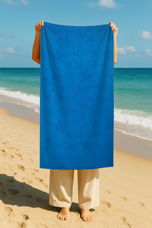 Serviette De Bain Bleue - 70x150 cm