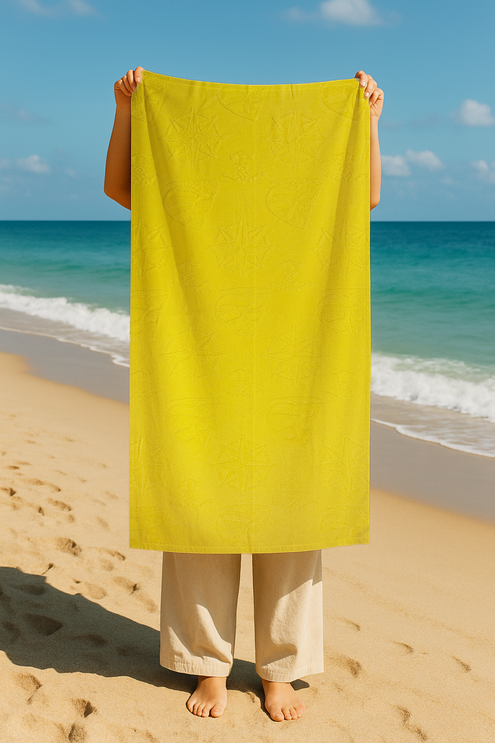 Serviette De Bain Jaune - 70x150 cm