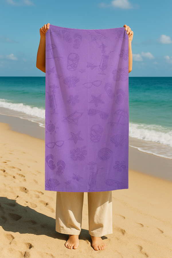 Serviette De Bain Mauve - 70x150 cm