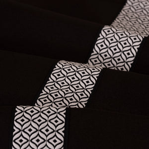 Alba Ensemble Nappe Rectangulaire Noir Et 2 Chemins De Table
