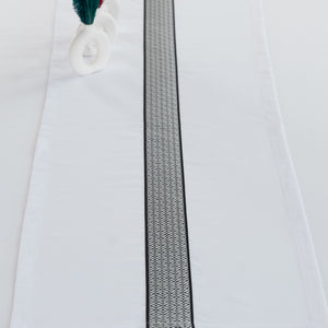 Alba Ensemble Nappe Rectangulaire Blanc Et 2 Chemins De Table