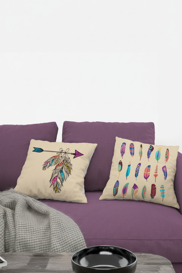 Lot De 4 Housses De Coussin Attrape-Rêves - 40x40 cm