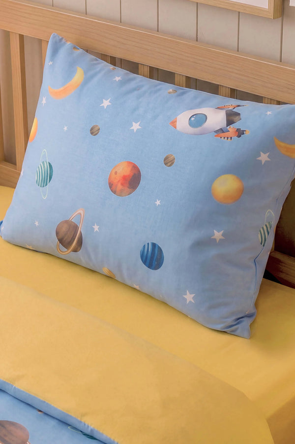 Bulutlar & Uzay Mekiği Ensemble de Housse de Couette pour Enfant en Coton