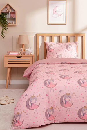 Ay Kız Ensemble de Housse de Couette pour Enfant en Coton