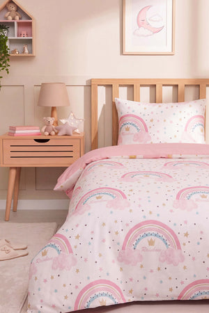 Şeker Gökkuşağı Ensemble de Housse de Couette pour Enfant en Coton