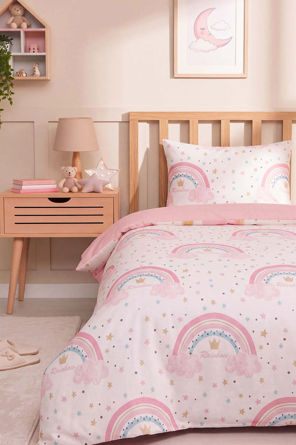 Şeker Gökkuşağı Ensemble de Housse de Couette pour Enfant en Coton