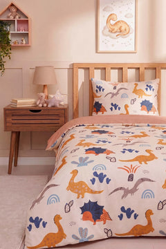 Dinozorlar Ensemble de Housse de Couette pour Enfant en Coton