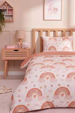 Bohem Pastel Ensemble de Housse de Couette pour Enfant en Coton