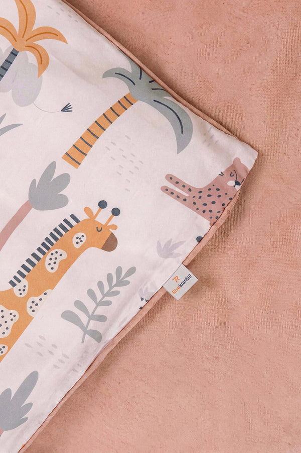 Hayvanat Bahçesi Ensemble de Housse de Couette pour Enfant en Coton