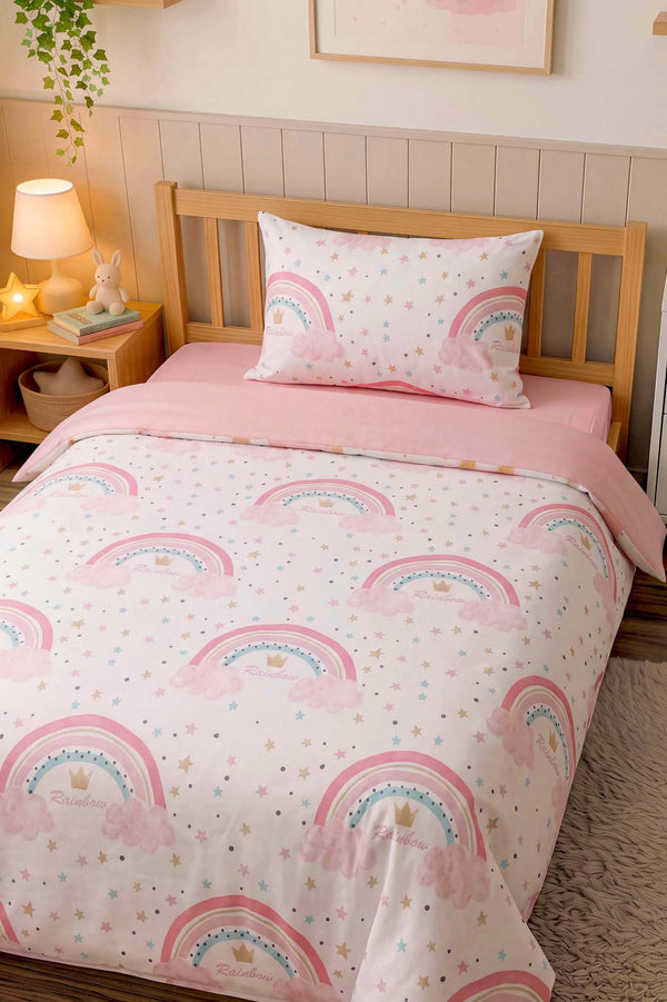 Şeker Gökkuşağı Ensemble de Housse de Couette pour Enfant en Coton