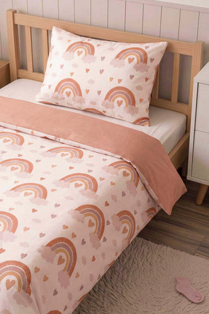 Bohem Pastel Ensemble de Housse de Couette pour Enfant en Coton