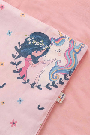 Unicorn Ensemble de Housse de Couette pour Enfant en Coton