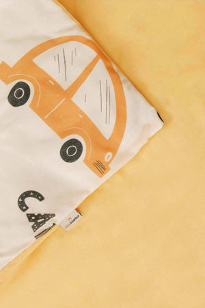 Sevimli Arabalar Ensemble de Housse de Couette pour Enfant en Coton