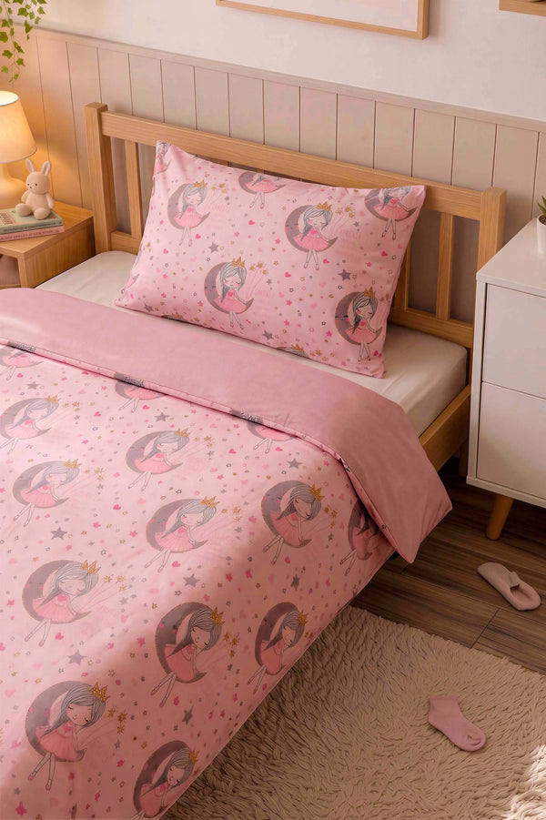 Ay Kız Ensemble de Housse de Couette pour Enfant en Coton